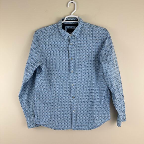 Prana Other - Prana Shirt Mens Size M Button Up Shirt Long Sleeve Blue Outdoor Hiking READ